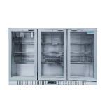Bancool Back‑Bar 3‑Door Glass Chiller – Stainless – Model 330