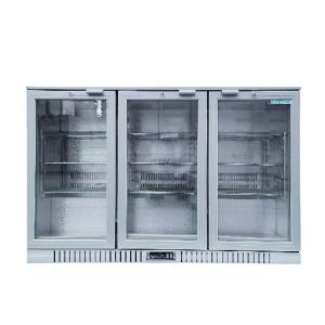 Bancool Back‑Bar 3‑Door Glass Chiller – Stainless – Model 330
