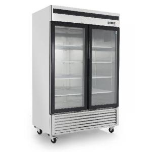 Bancool Upright Glass Door Freezer – Stainless – Double Doors – 50 cu ft