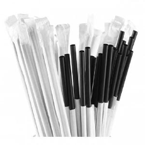 Wrapped Black Straw 6 mm × 1000 – Carton