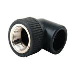 KTP كوع PPR بسن أنثى (أسود)