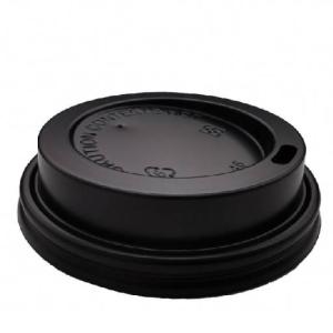 Rippled Black Cup Lid 12 oz × 1000 – Carton